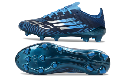 Unisex Adidas F50 Elite FG Firm Ground Low-Tops Football Boots - Blue/Deep Ocean/Sky Blue
