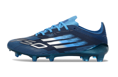 Unisex Adidas F50 Elite FG Firm Ground Low-Tops Football Boots - Blue/Deep Ocean/Sky Blue