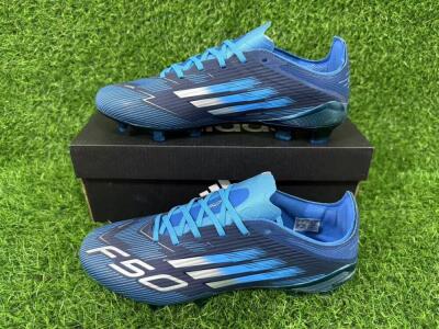 Unisex Adidas F50 Elite FG Firm Ground Low-Tops Football Boots - Blue/Deep Ocean/Sky Blue