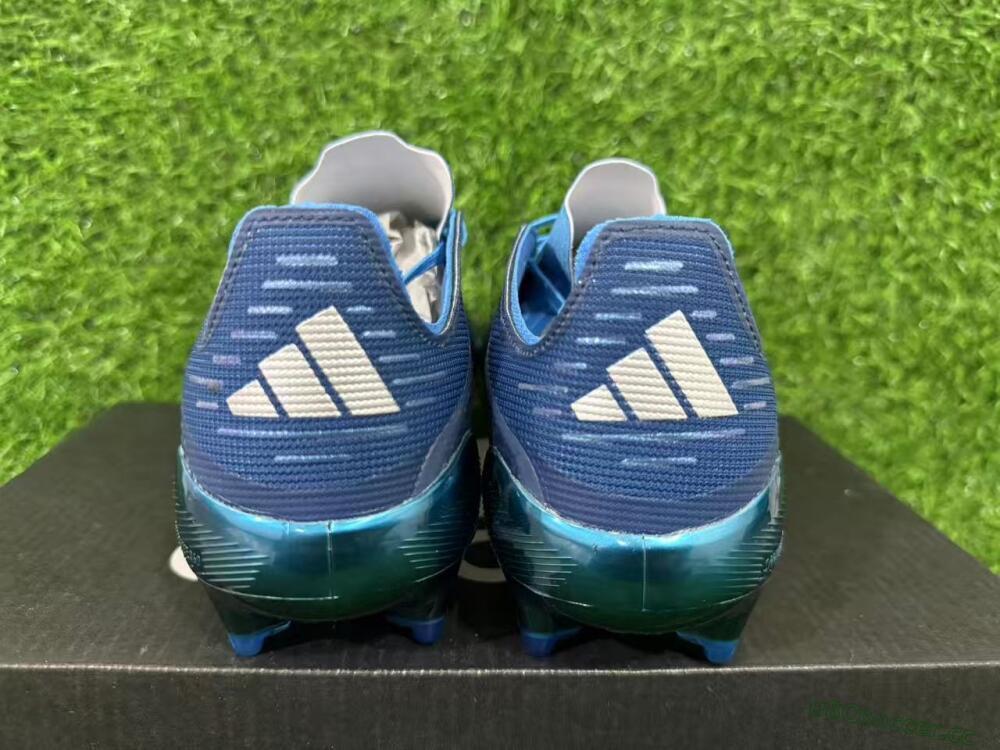Unisex Adidas F50 Elite FG Firm Ground Low-Tops Football Boots - Blue/Deep Ocean/Sky Blue 10