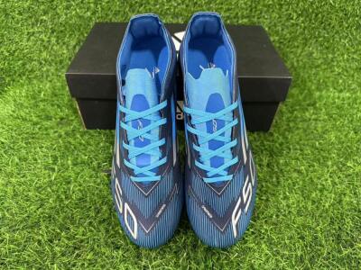 Unisex Adidas F50 Elite FG Firm Ground Low-Tops Football Boots - Blue/Deep Ocean/Sky Blue