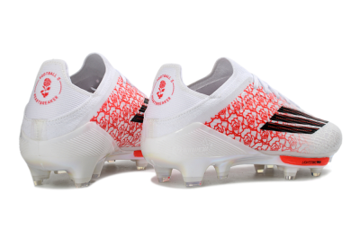 Unisex Adidas F50+ Elite Lightstrike Pro FG Firm Ground Low-Tops Football Boots - White/Crimson Red/Black