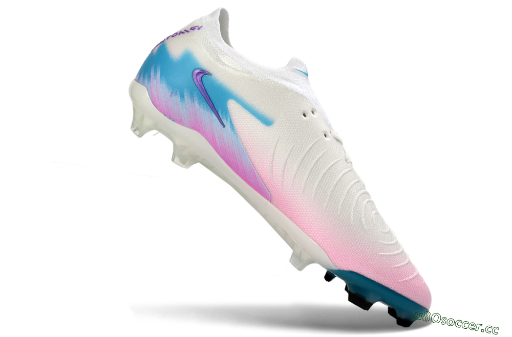 Men's Nike Phantom GX 2 Elite FG Firm Ground Low-Tops Football Boots - White/Aqua Sky/Pink Bliss 4