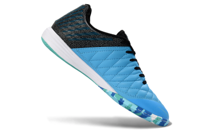 Unisex Nike Lunar Gato 2 IC Indoor & Futsal Low-Tops Football Shoes - Blue/Aqua Blue/Black Metallic