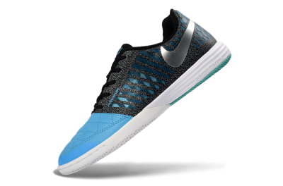 Unisex Nike Lunar Gato 2 IC Indoor & Futsal Low-Tops Football Shoes - Blue/Aqua Blue/Black Metallic