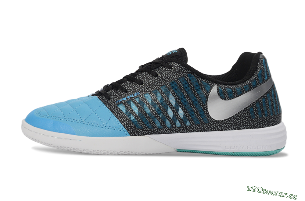 Unisex Nike Lunar Gato 2 IC Indoor & Futsal Low-Tops Football Shoes - Blue/Aqua Blue/Black Metallic 0