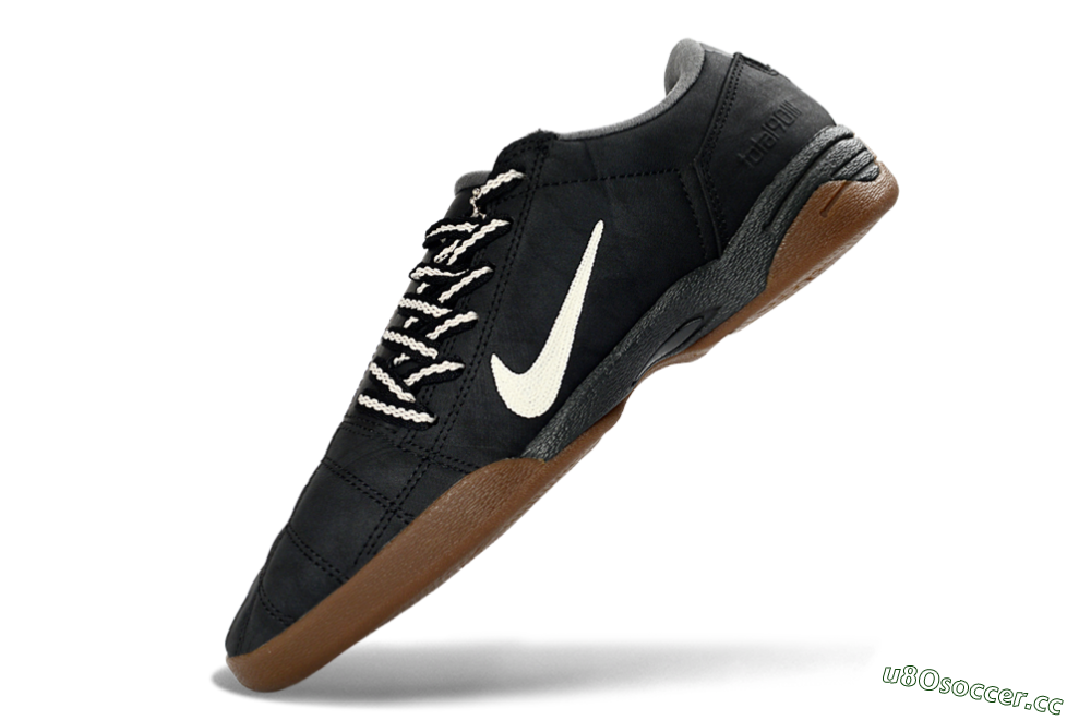 Men's Nike Total 90 III IC Indoor & Futsal Low-Tops Football Shoes - Black/Dark Gray/Rich Brown 6