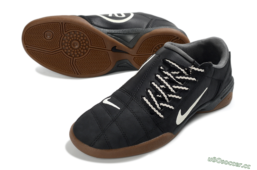 Men's Nike Total 90 III IC Indoor & Futsal Low-Tops Football Shoes - Black/Dark Gray/Rich Brown 3