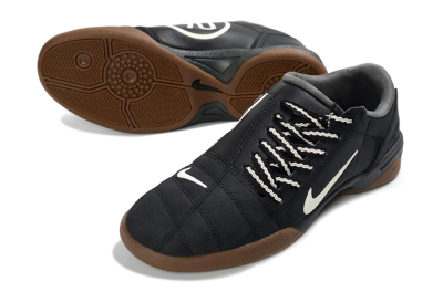 Men's Nike Total 90 III IC Indoor & Futsal Low-Tops Football Shoes - Black/Dark Gray/Rich Brown