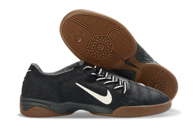 Men's Nike Total 90 III IC Indoor & Futsal Low-Tops Football Shoes - Black/Dark Gray/Rich Brown