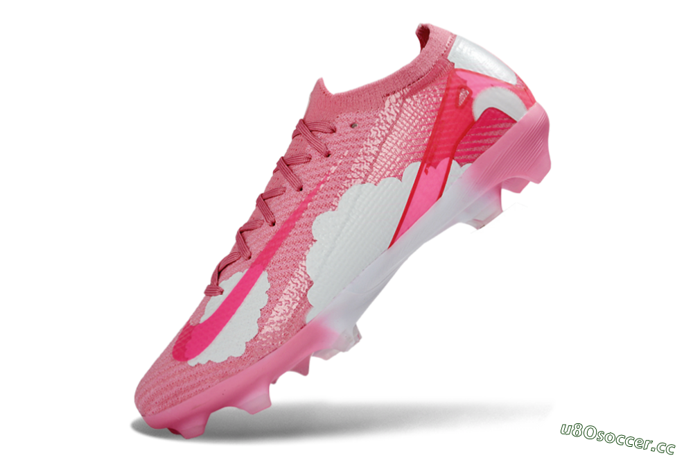 Unisex Nike Air Zoom Mercurial Vapor 16 Elite FG Firm Ground Low-Tops Football Boots - Pink/Bright Pink/Soft White 5