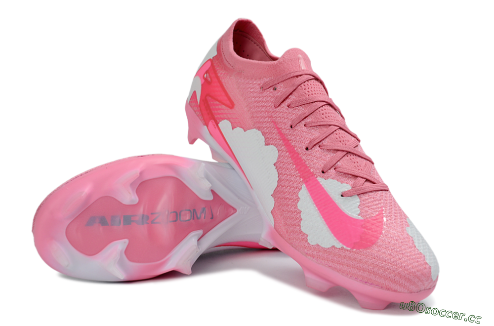 Unisex Nike Air Zoom Mercurial Vapor 16 Elite FG Firm Ground Low-Tops Football Boots - Pink/Bright Pink/Soft White 3
