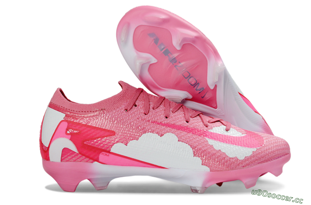 Unisex Nike Air Zoom Mercurial Vapor 16 Elite FG Firm Ground Low-Tops Football Boots - Pink/Bright Pink/Soft White 2