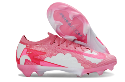 Unisex Nike Air Zoom Mercurial Vapor 16 Elite FG Firm Ground Low-Tops Football Boots - Pink/Bright Pink/Soft White