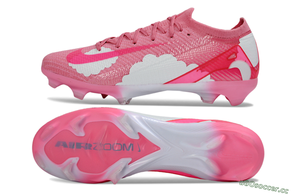 Unisex Nike Air Zoom Mercurial Vapor 16 Elite FG Firm Ground Low-Tops Football Boots - Pink/Bright Pink/Soft White 1