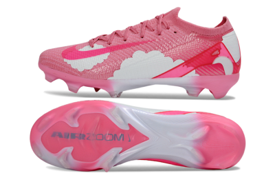 Unisex Nike Air Zoom Mercurial Vapor 16 Elite FG Firm Ground Low-Tops Football Boots - Pink/Bright Pink/Soft White