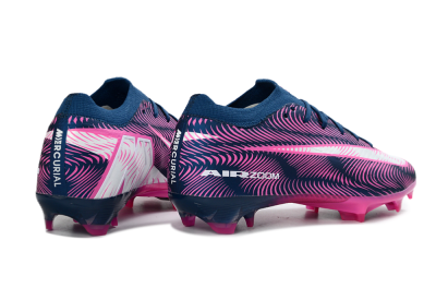 Unisex Nike Air Zoom Mercurial Vapor 16 Elite FG Firm Ground Low-Tops Football Boots - Blue/Electric Pink/Navy Blue