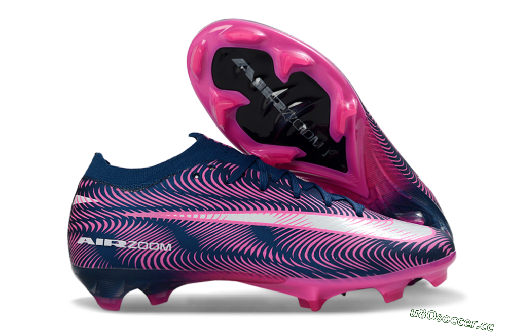Unisex Nike Air Zoom Mercurial Vapor 16 Elite FG Firm Ground Low-Tops Football Boots - Blue/Electric Pink/Navy Blue 2