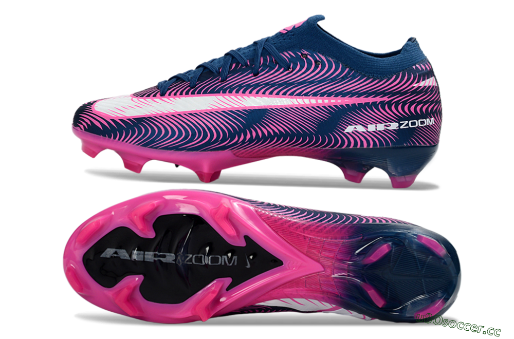 Unisex Nike Air Zoom Mercurial Vapor 16 Elite FG Firm Ground Low-Tops Football Boots - Blue/Electric Pink/Navy Blue 1