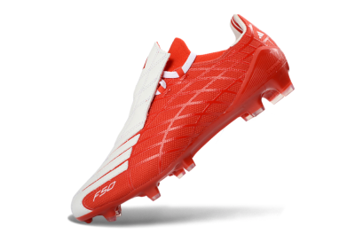 Men's Adidas F50 Elite FG Firm Ground Low-Tops Football Boots - Red/Bright Red/White