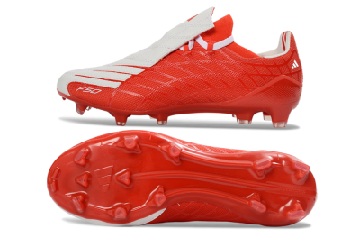 Men's Adidas F50 Elite FG Firm Ground Low-Tops Football Boots - Red/Bright Red/White