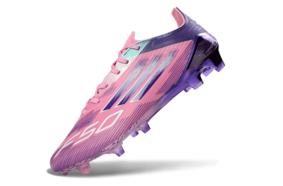 Men's Adidas F50 Elite FG Firm Ground Low-Tops Football Boots - Pink/Lavender Wave/Power Purple