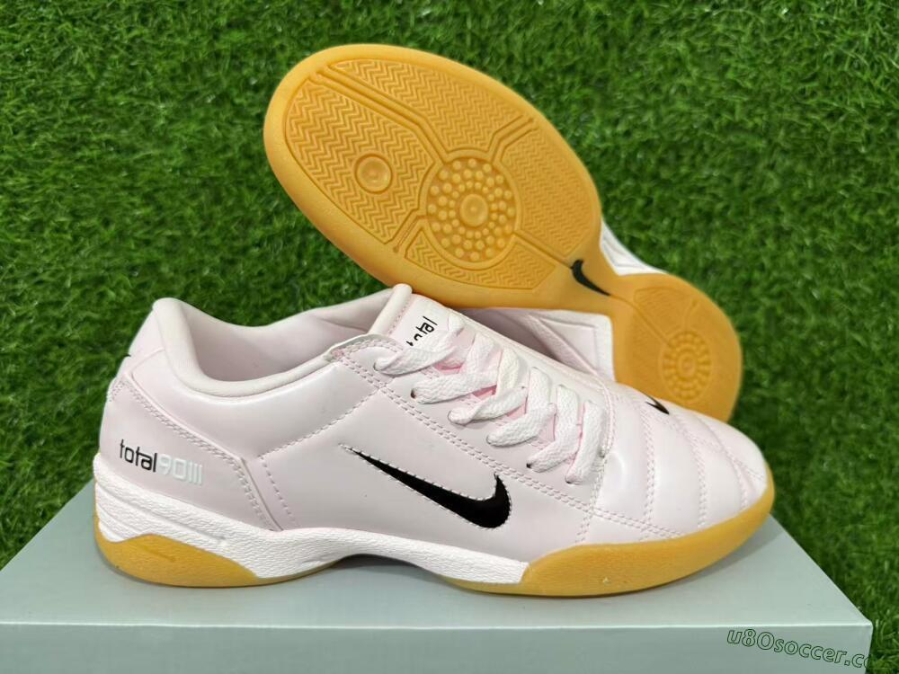 Men's Nike Total 90 III IC Indoor & Futsal Low-Tops Football Shoes - Pink/Soft Pink/Tan
