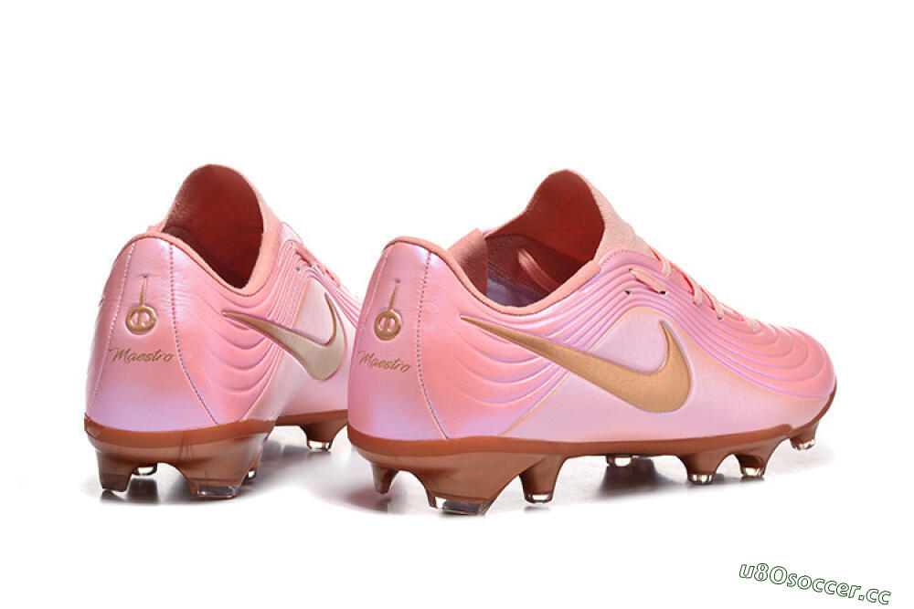Men's Nike Tiempo Legend 11 Elite FG Firm Ground Low-Tops Football Boots - Pink/Blush Peach/Copper Bronze 9