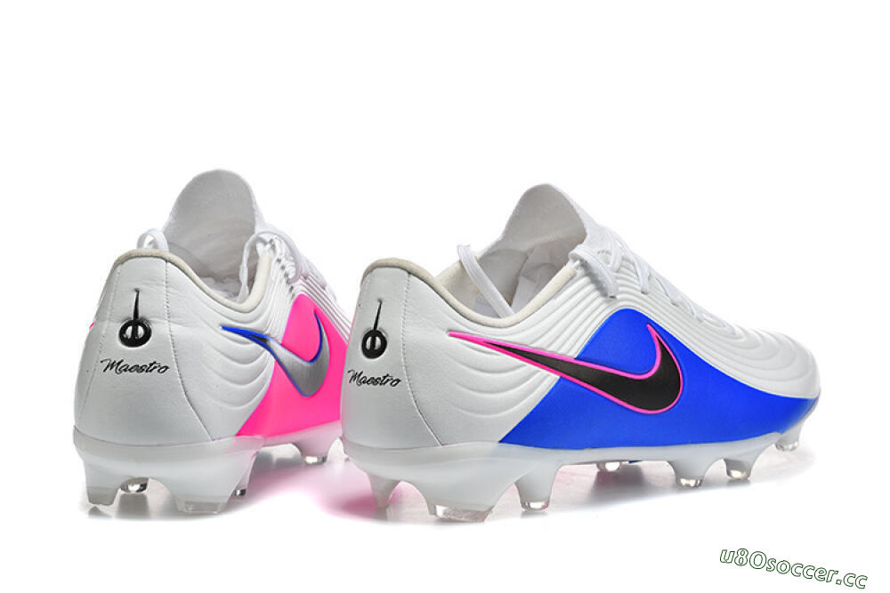 Men's Nike Tiempo Legend 11 Elite FG Firm Ground Low-Tops Football Boots - Blue/Vibrant Blue/Neon Pink 9