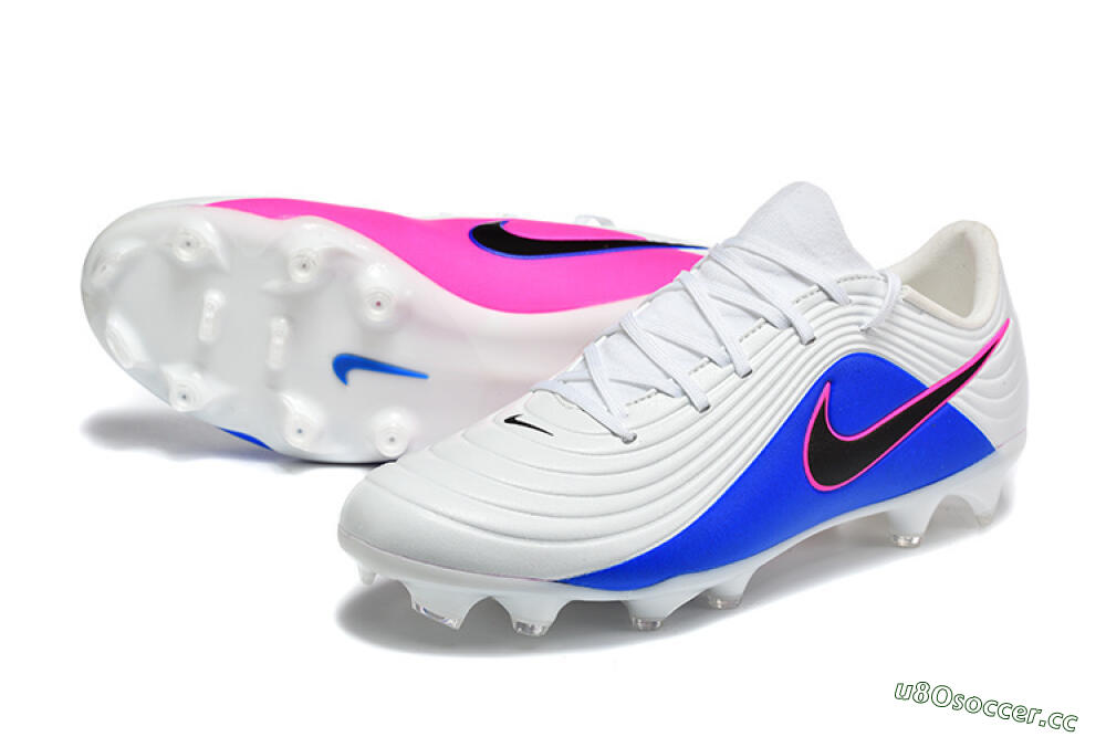 Men's Nike Tiempo Legend 11 Elite FG Firm Ground Low-Tops Football Boots - Blue/Vibrant Blue/Neon Pink 3
