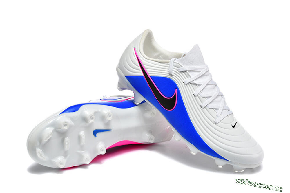 Men's Nike Tiempo Legend 11 Elite FG Firm Ground Low-Tops Football Boots - Blue/Vibrant Blue/Neon Pink 4