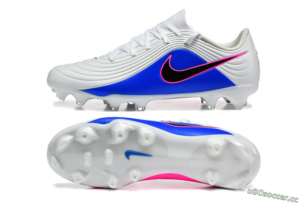 Men's Nike Tiempo Legend 11 Elite FG Firm Ground Low-Tops Football Boots - Blue/Vibrant Blue/Neon Pink 1
