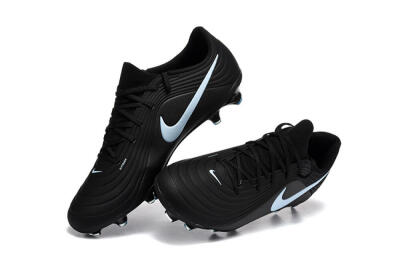 Men's Nike Tiempo Legend 11 Elite FG Firm Ground Low-Tops Football Boots - Black/Sky Blue/Charcoal Grey