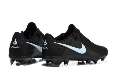 Men's Nike Tiempo Legend 11 Elite FG Firm Ground Low-Tops Football Boots - Black/Sky Blue/Charcoal Grey