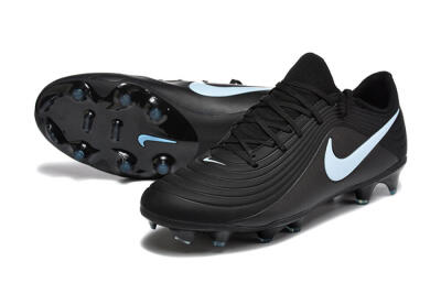 Men's Nike Tiempo Legend 11 Elite FG Firm Ground Low-Tops Football Boots - Black/Sky Blue/Charcoal Grey