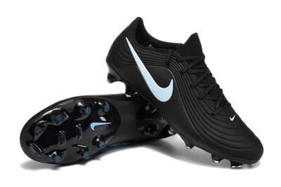 Men's Nike Tiempo Legend 11 Elite FG Firm Ground Low-Tops Football Boots - Black/Sky Blue/Charcoal Grey