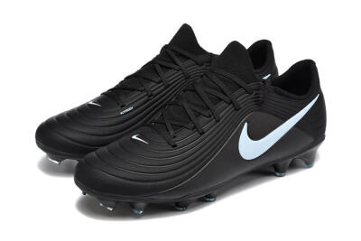 Men's Nike Tiempo Legend 11 Elite FG Firm Ground Low-Tops Football Boots - Black/Sky Blue/Charcoal Grey