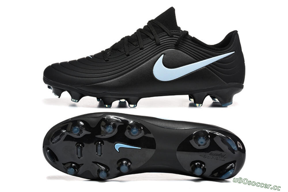 Men's Nike Tiempo Legend 11 Elite FG Firm Ground Low-Tops Football Boots - Black/Sky Blue/Charcoal Grey 1