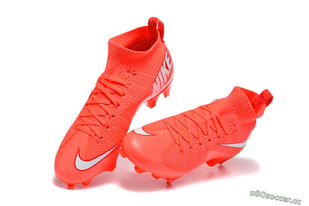 Men's Nike Magista Obra FG Firm Ground High-Tops Football Boots - Red/Vibrant Red/Flame Red 6