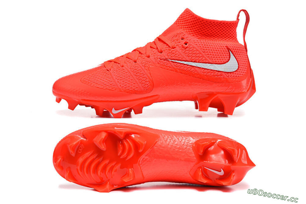 Men's Nike Magista Obra FG Firm Ground High-Tops Football Boots - Red/Vibrant Red/Flame Red 1