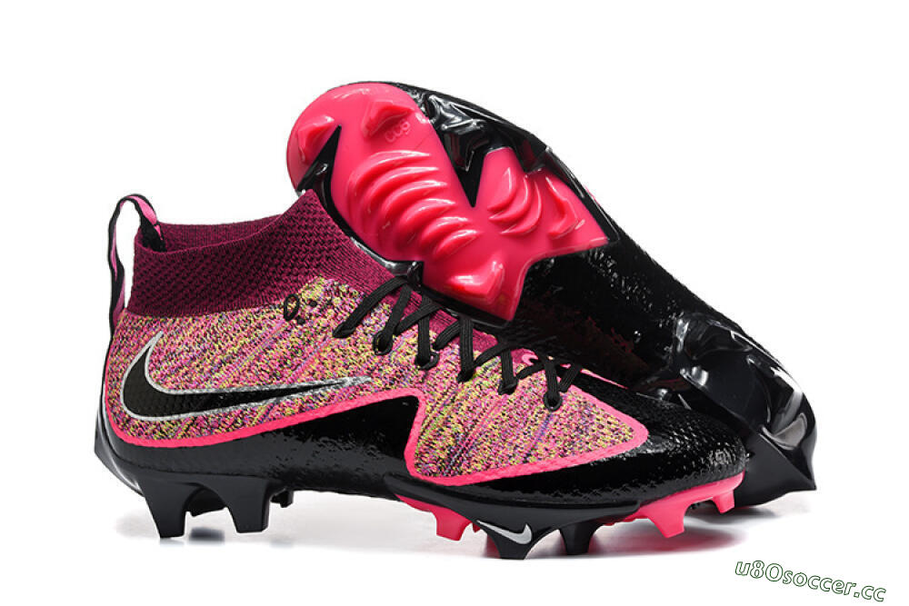 Men's Nike Magista Obra FG Firm Ground High-Tops Football Boots - Black/Fuchsia Pink/Crimson Red 2