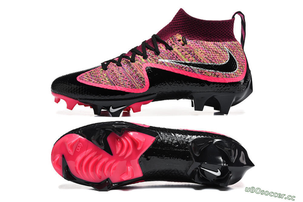 Men's Nike Magista Obra FG Firm Ground High-Tops Football Boots - Black/Fuchsia Pink/Crimson Red 1