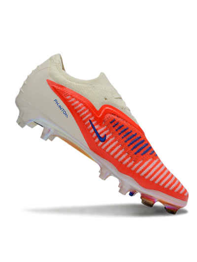 Unisex Nike Phantom 6 Elite Low FG Firm Ground Low-Tops Football Boots - Red/Coral Burst/White
