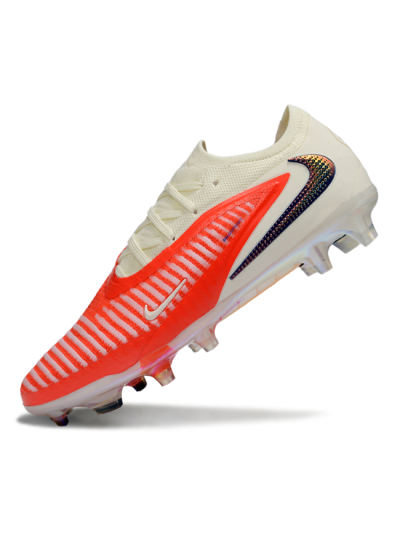 Unisex Nike Phantom 6 Elite Low FG Firm Ground Low-Tops Football Boots - Red/Coral Burst/White