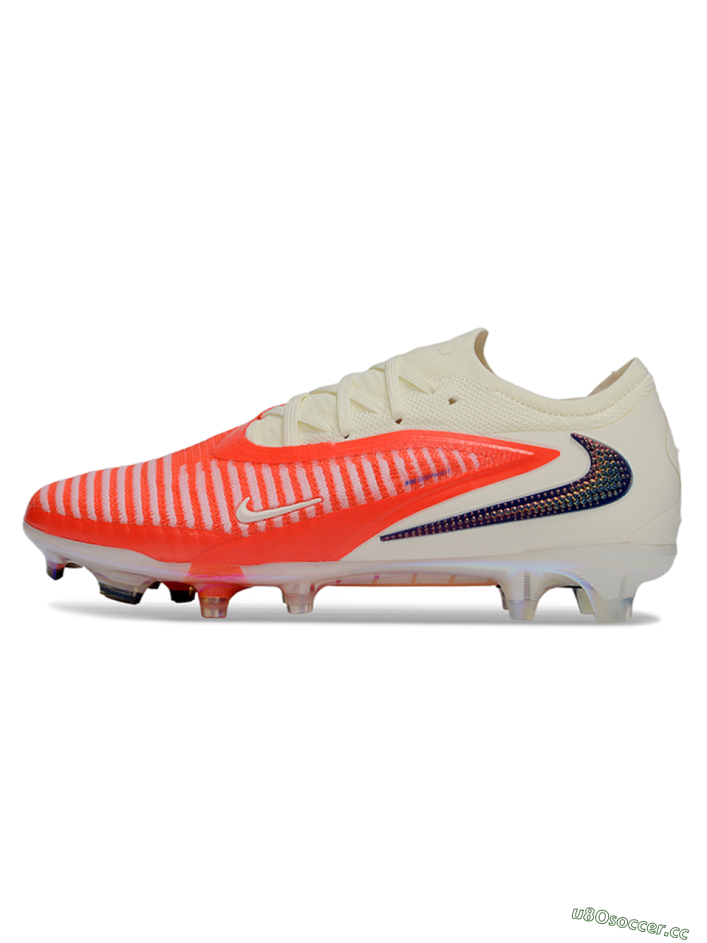 Unisex Nike Phantom 6 Elite Low FG Firm Ground Low-Tops Football Boots - Red/Coral Burst/White 0