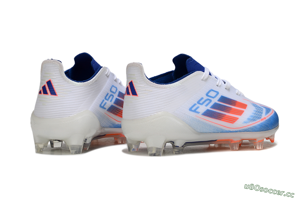 Kids Adidas F50 Elite FG Firm Ground Low-Tops Football Boots - Blue/Cool Blue/Crisp White 5