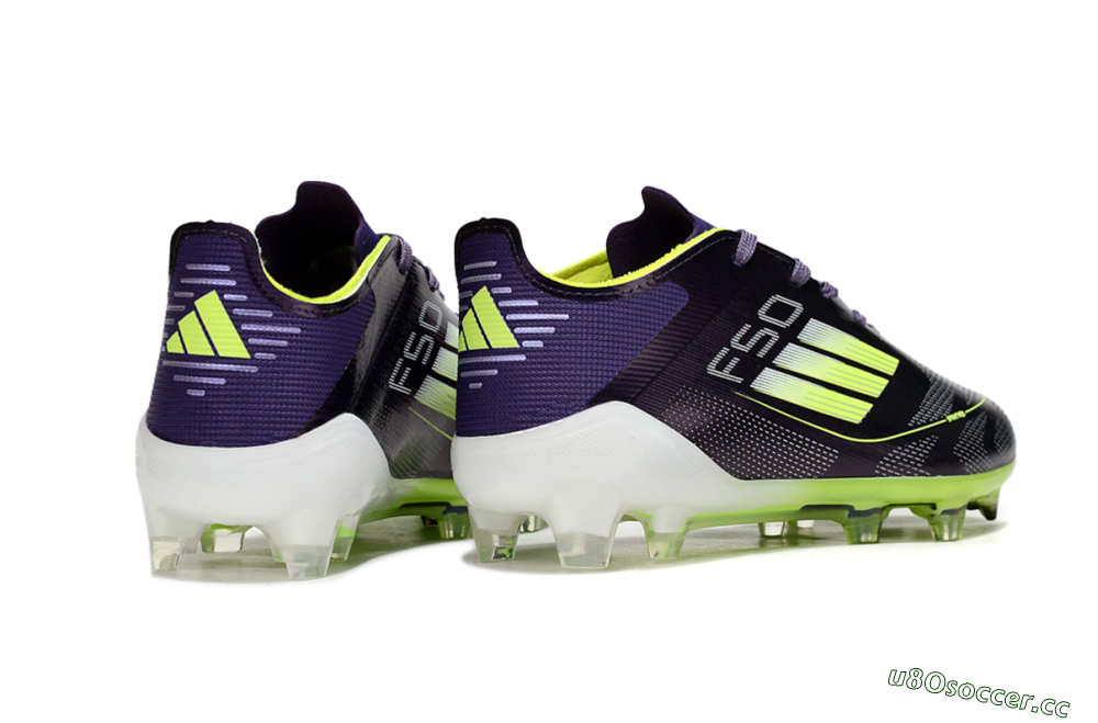 Kids Adidas F50 Elite FG Firm Ground Low-Tops Football Boots - Purple/Lime Green/Black 5
