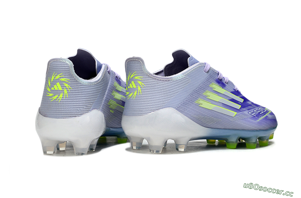 Kids Adidas F50 Elite FG Firm Ground Low-Tops Football Boots - Purple/Bright Yellow/Light Blue 5