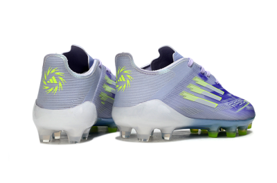 Kids Adidas F50 Elite FG Firm Ground Low-Tops Football Boots - Purple/Bright Yellow/Light Blue