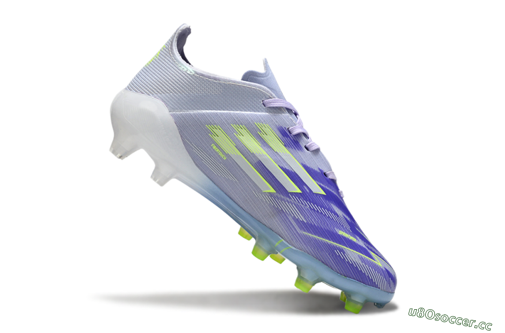 Kids Adidas F50 Elite FG Firm Ground Low-Tops Football Boots - Purple/Bright Yellow/Light Blue 3